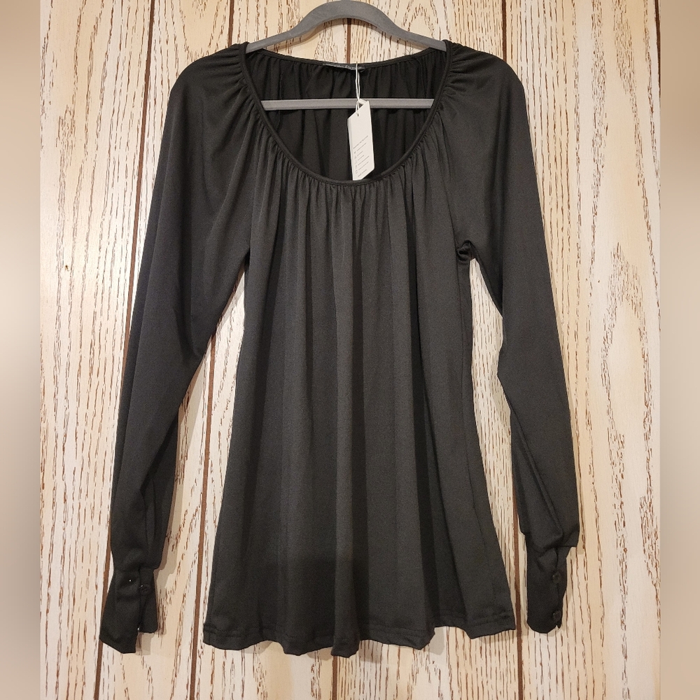 Elegant Black Long Sleeve Top